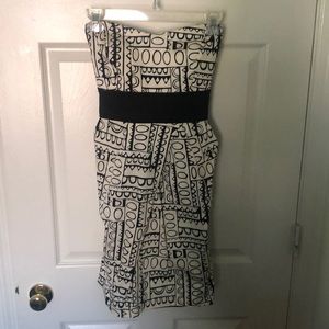 Junior Trixxi Strapless Black/White Dress